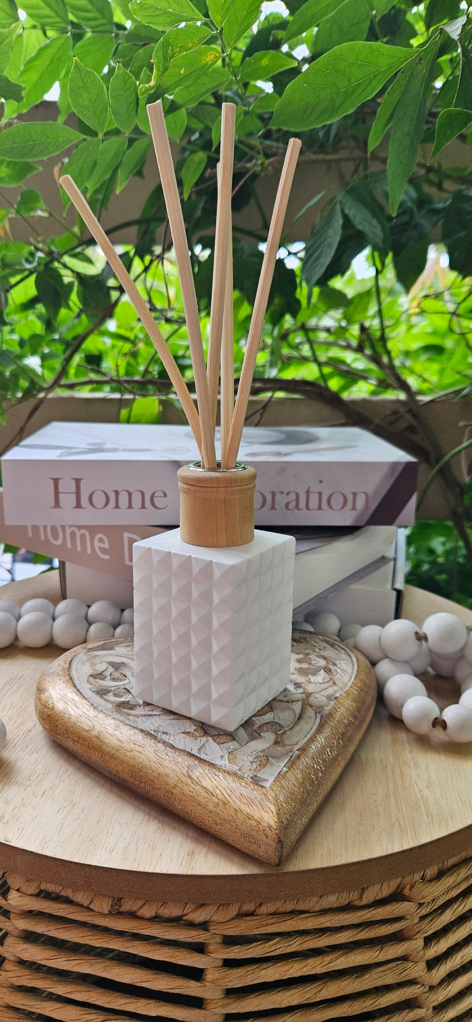 Matt White Geo Style Reed Diffuser