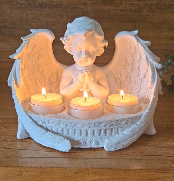 Praying Cherub Angel Tealight Holder