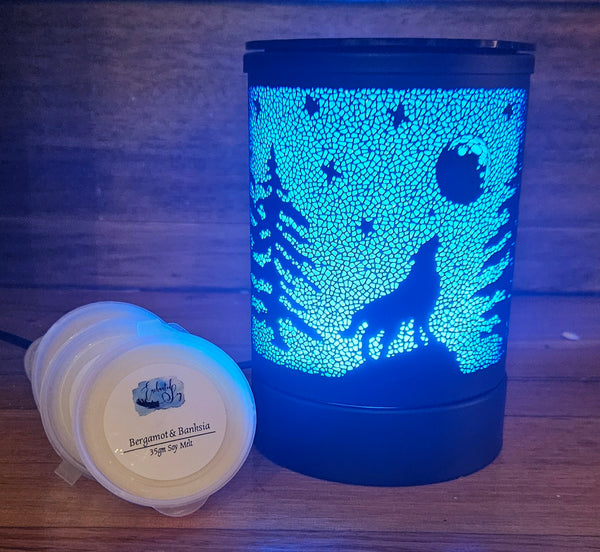 Electric Melt Warmer - Howl at the Moon Color Changing Design