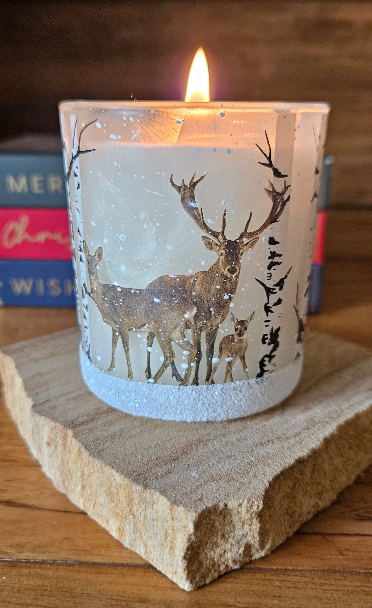 Christmas Reindeer Designed Small Soy Candles