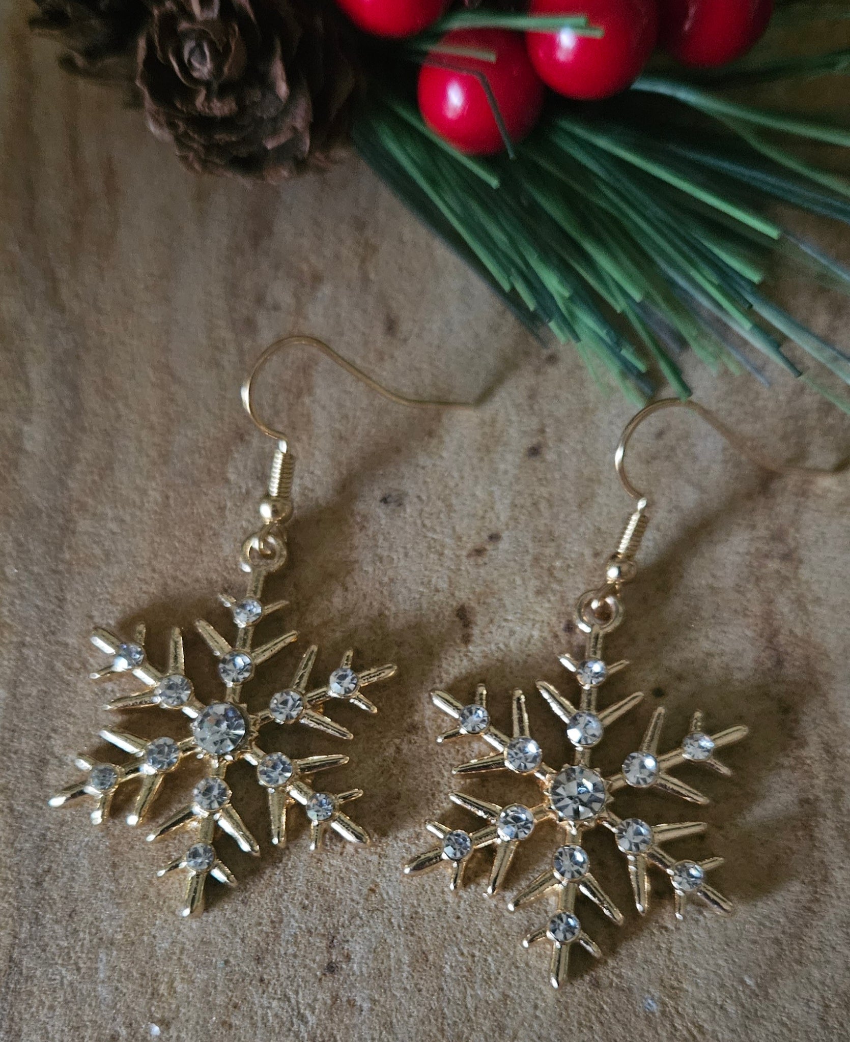 Christmas Snowflake Design Earrings