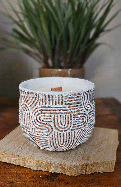 Cement Style Woodwicked Soy Candle