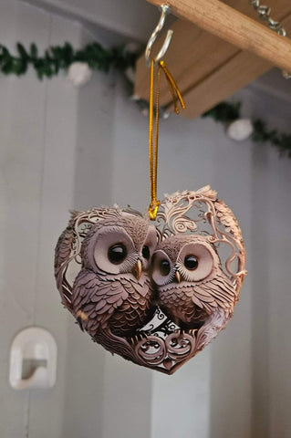 Christmas Hanging Owl Decorations in 2D