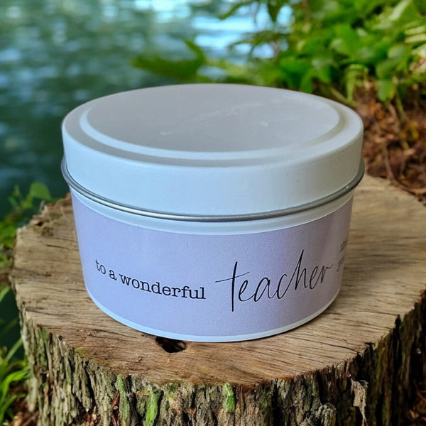 Teacher Gift Soy Candle Tins