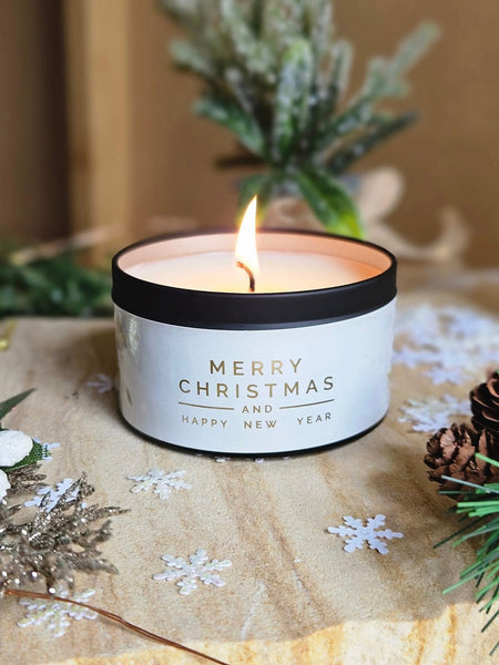 Christmas Soy Candle Tins - Traditional Style Tins