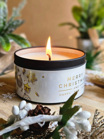 Christmas Soy Candle Tins - Traditional Style Tins