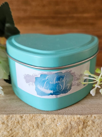 Enchanted Love Heart Style Soy Candle Tins