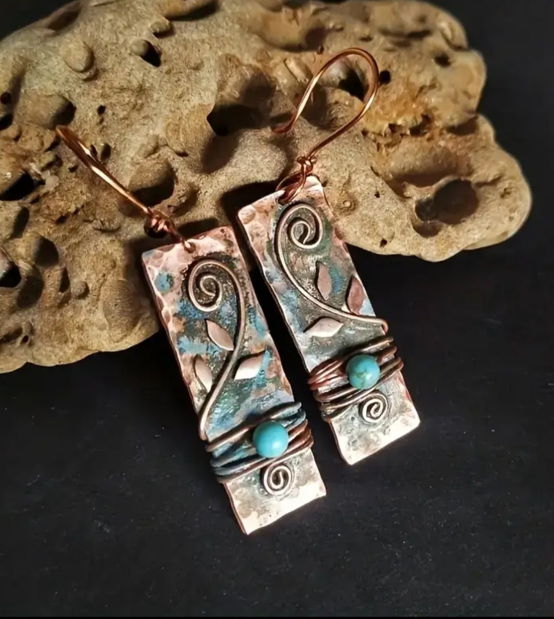 Bohemian Style Rectangle Shaped Vintage Earrings