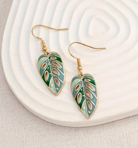 Bohemian Leaf Drop Earrings