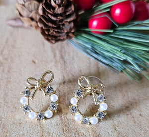 Christmas Wreath Design Earrings