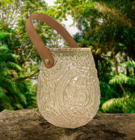 Bloom Style Large Size Soy Candle with Leather Handle