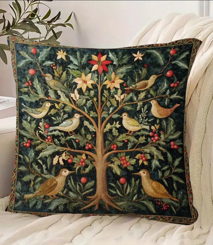 Cushion Cover - Tree and Bird Design