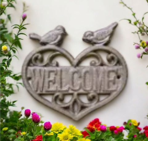 Cast Iron Welcome Sign