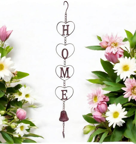 Cast Iron Hanging "Home" Bell