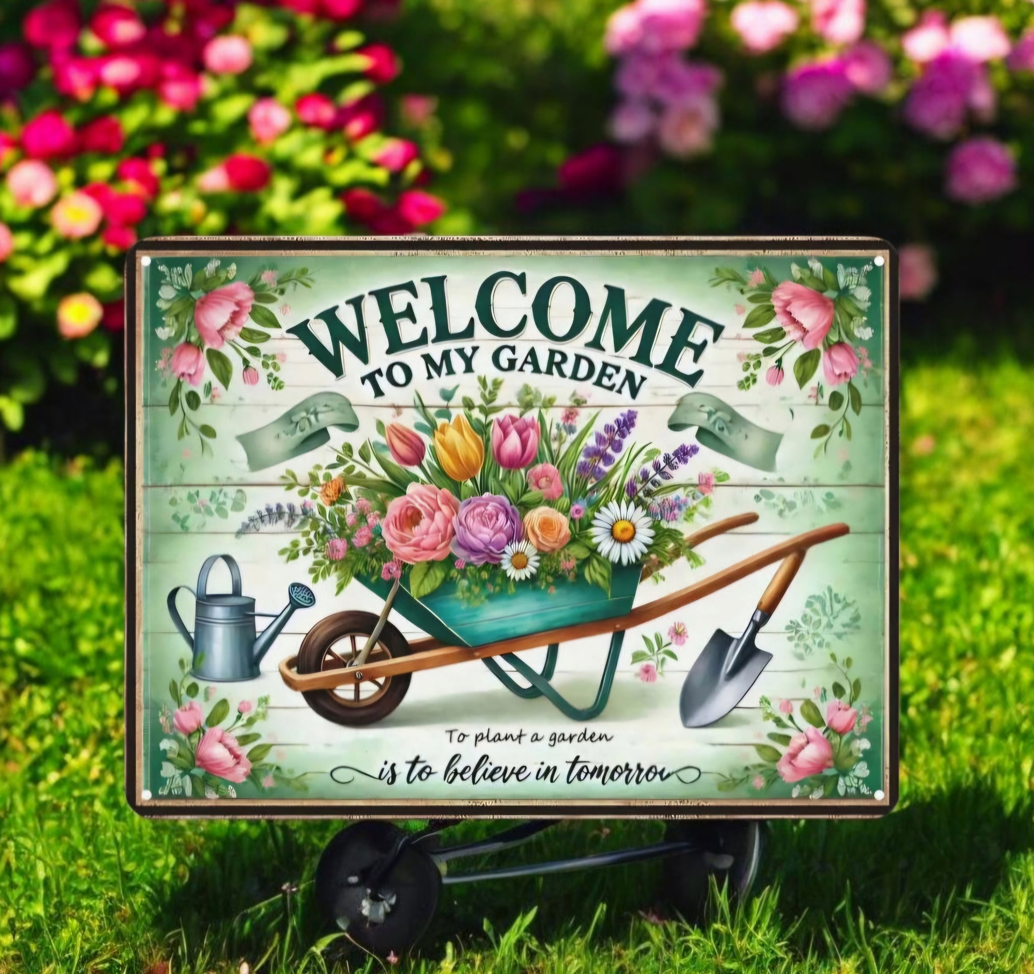 Metal Sign - Welcome to my Garden