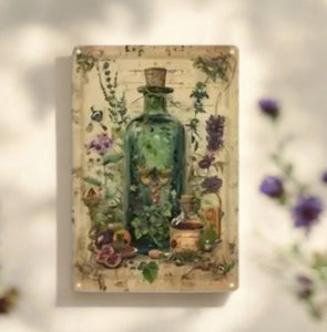 Metal Sign - Apothecary Jars