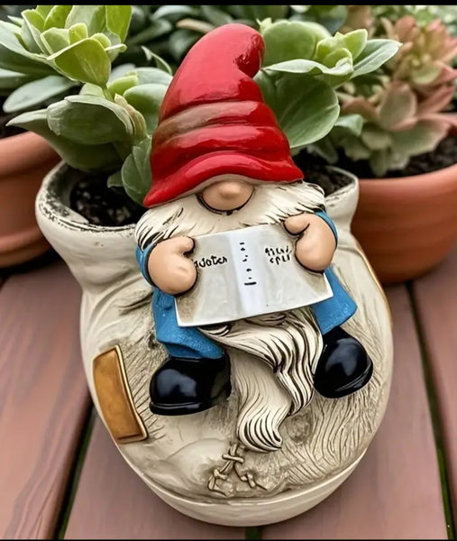 Gnome Resting on Boot Planter