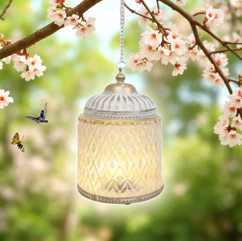 Vittoria White Style LED Hanging Lantern
