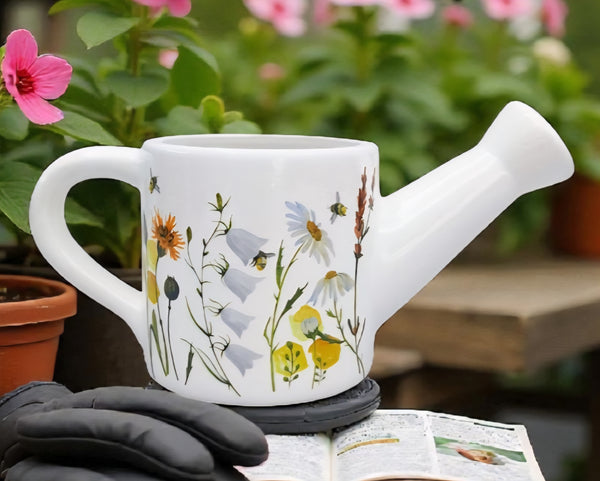 Bee Meadows Watering Can Planter