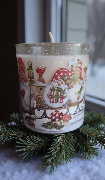 Christmas Gnomes Candle