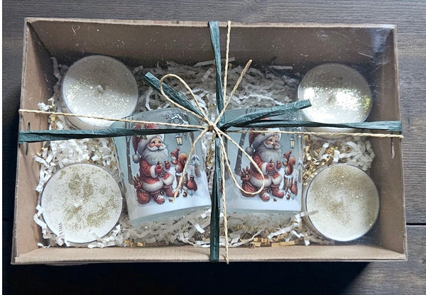 Christmas Hamper - Forest Friends Votives and 4 Maxi Tealights