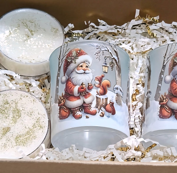 Christmas Hamper - Forest Friends Votives and 4 Maxi Tealights