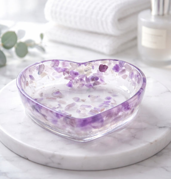 Resin Love Heart Jewellery Dishes
