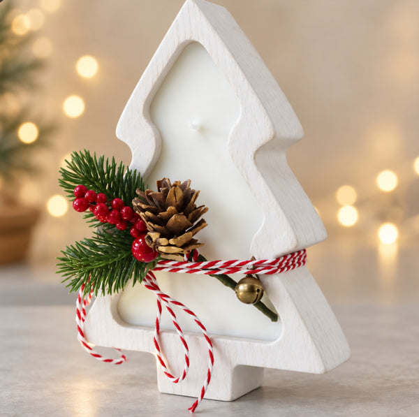 Christmas Wooden Tree Soy Candle