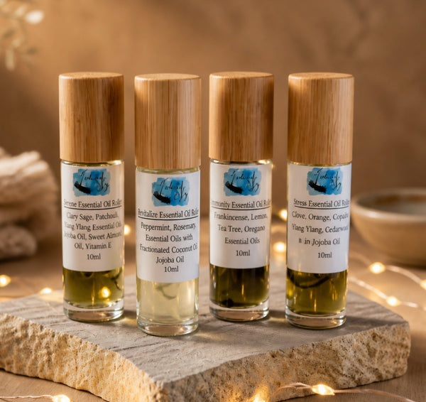 Essential Oil Blended Crystal Rollers