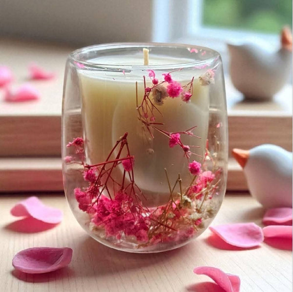 Botanical Soy Candle - Babysbreath  Style