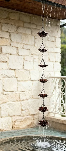 Rainchain Copper Cherryblossom Flower Design