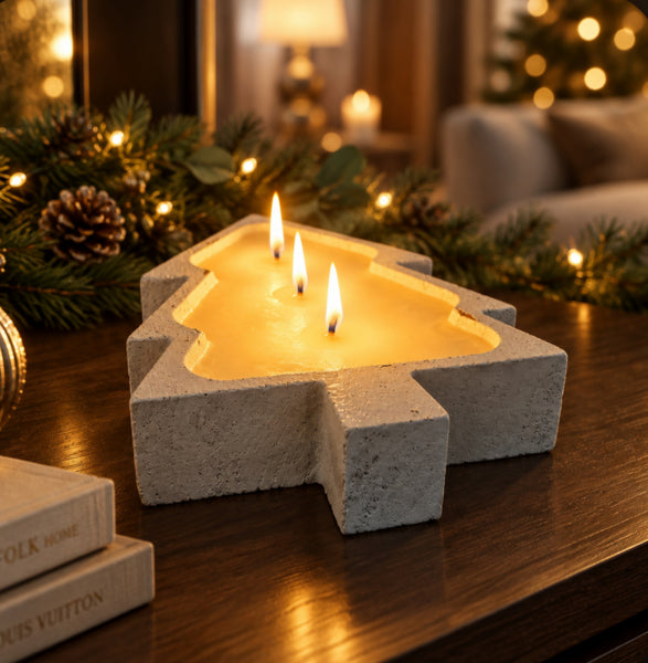 Christmas Wooden Tree Soy Candle