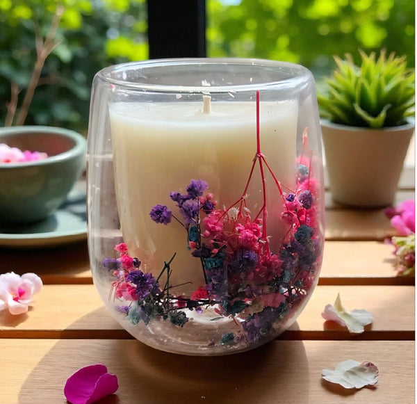 Botanical Soy Candle - Babysbreath  Style
