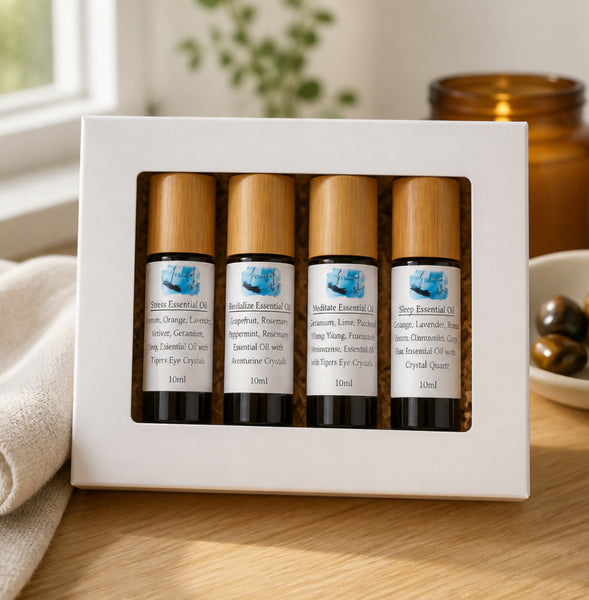 Essential Oil Roller Blends Pack with Travel Organizer